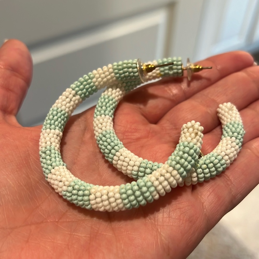 Beaded Hoops